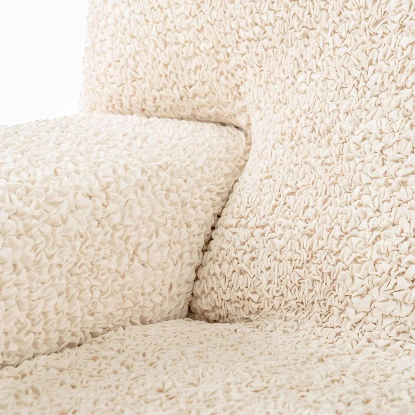 Cream Solid - Corner Sofa Slipcover, Microfibra Collection (Copy)