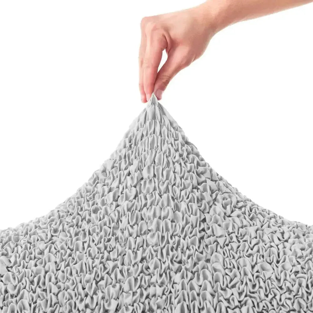 Light Grey Solid - Corner Sofa Slipcover, Microfibra Collection