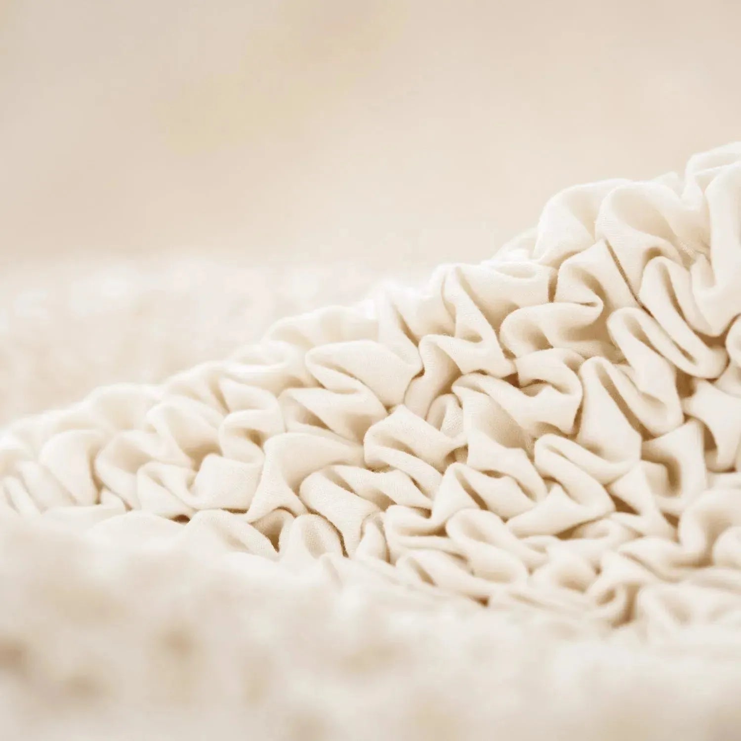 Cream Solid - Corner Sofa Slipcover, Microfibra Collection (Copy)