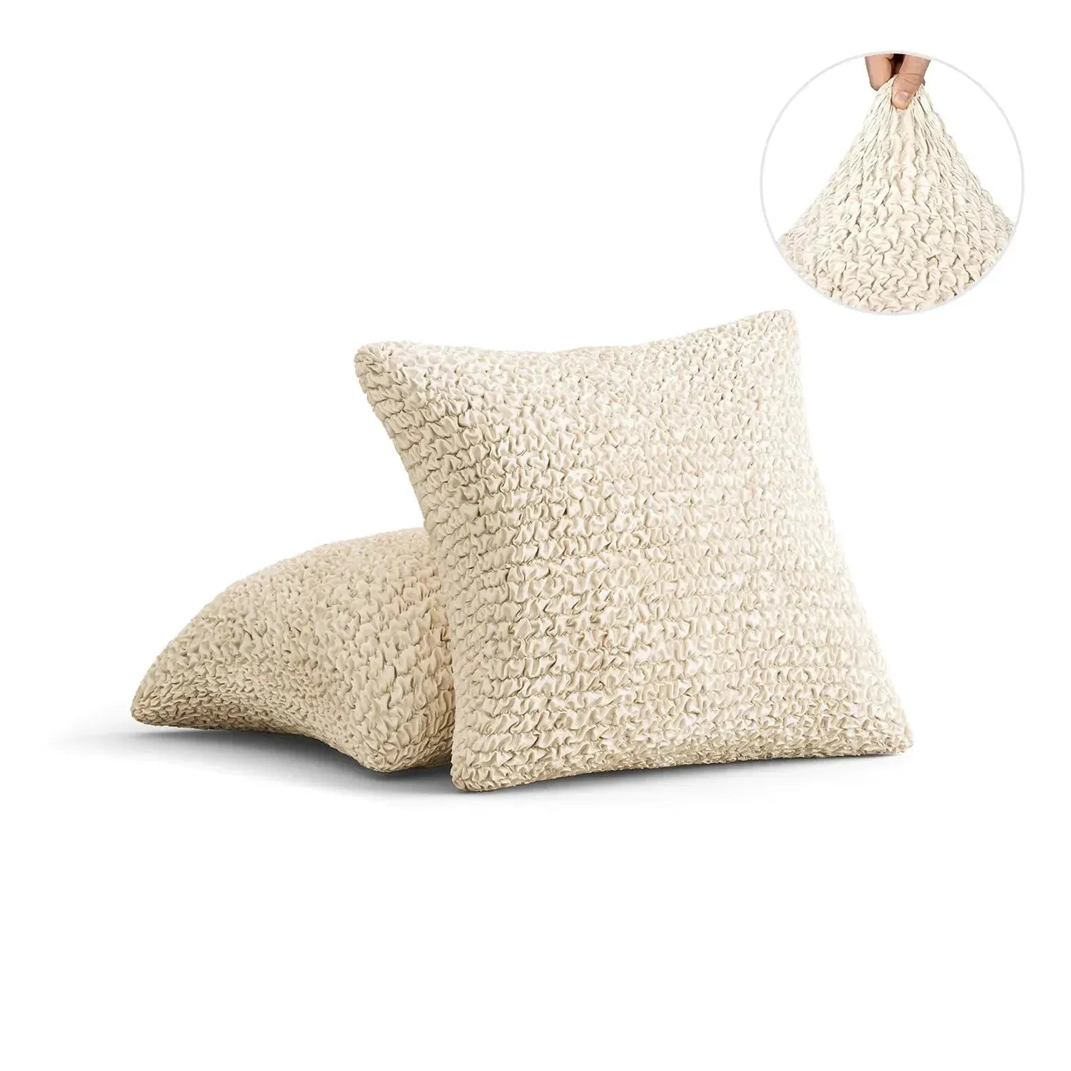 Cream Solid - Pillow Slipcovers, Microfibre Collection
