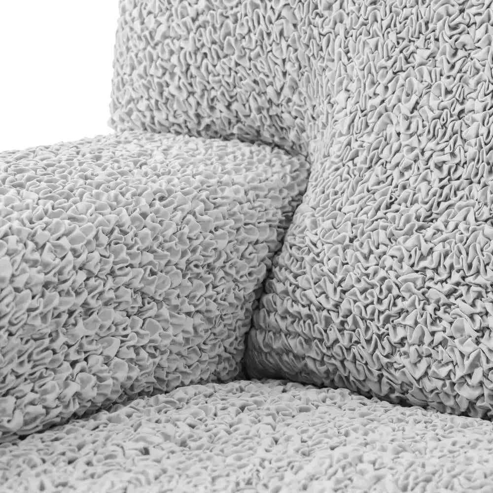 Light Grey Solid - Corner Sofa Slipcover, Microfibra Collection