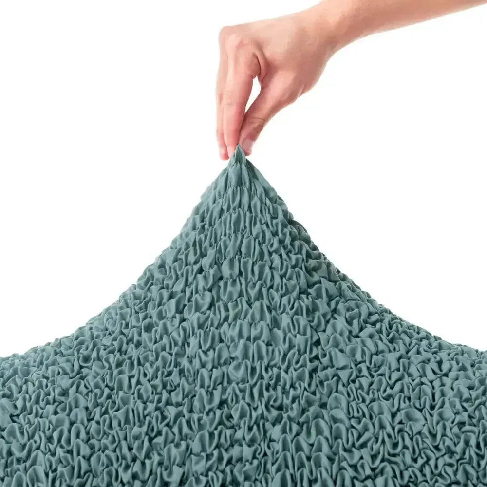 Teal Solid - Corner Sofa Slipcover, Microfibra Collection